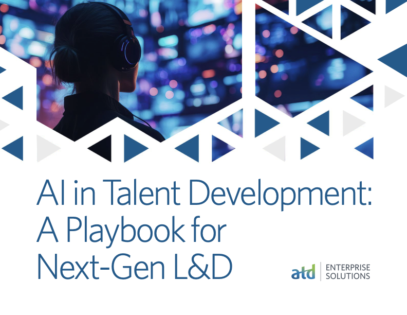Capa do playbook AI in Talent Development: A Playbook for Next-Gen L&D